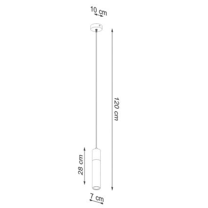 Pakabinamas sietynas ZANE 1xGU10/40W/230V betonas/Beržas/bukas