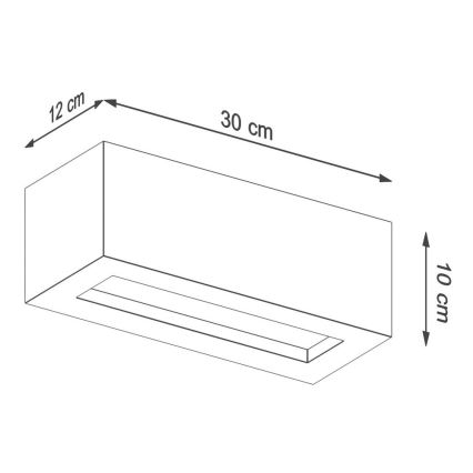 Sieninis šviestuvas VEGA 1xE27/60W/230V 30 cm betonas