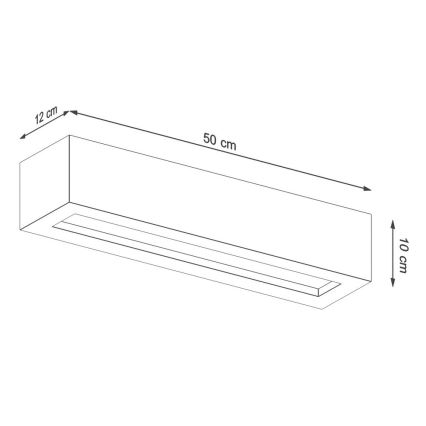 Sieninis šviestuvas VEGA 2xE27/60W/230V 50 cm betonas