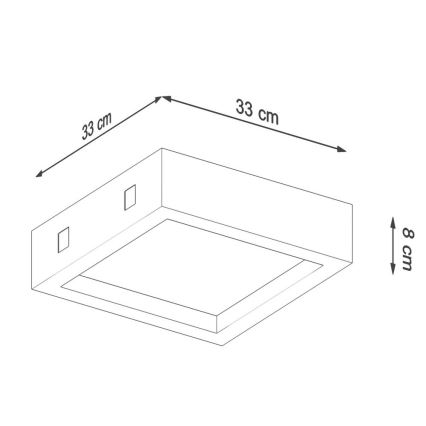 LED Lubinis šviestuvas RIZA LED/18W/230V betonas