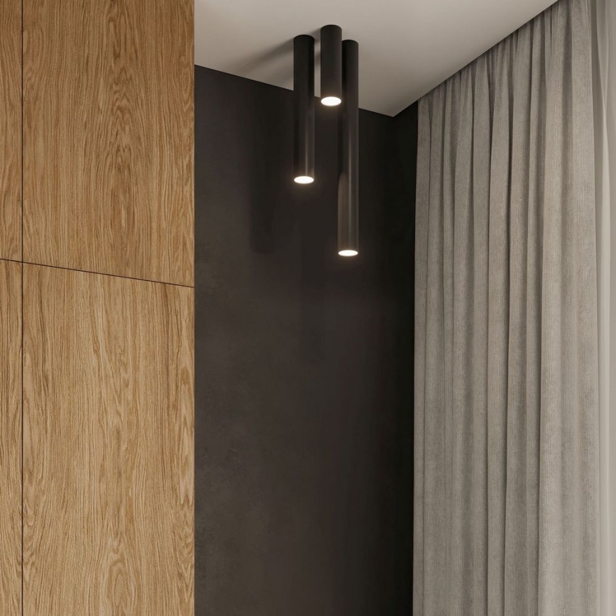 Akcentinis apšvietimas LAGOS 1xGU10/10W/230V 10 cm juoda