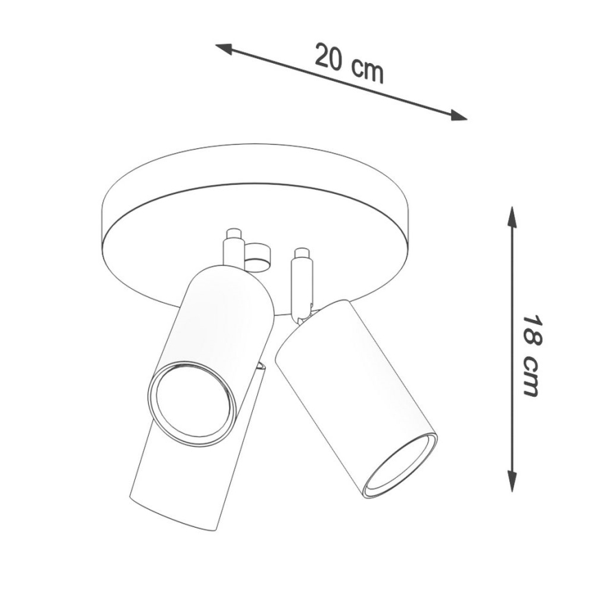 Akcentinis apšvietimas RING 3xGU10/10W/230V balta