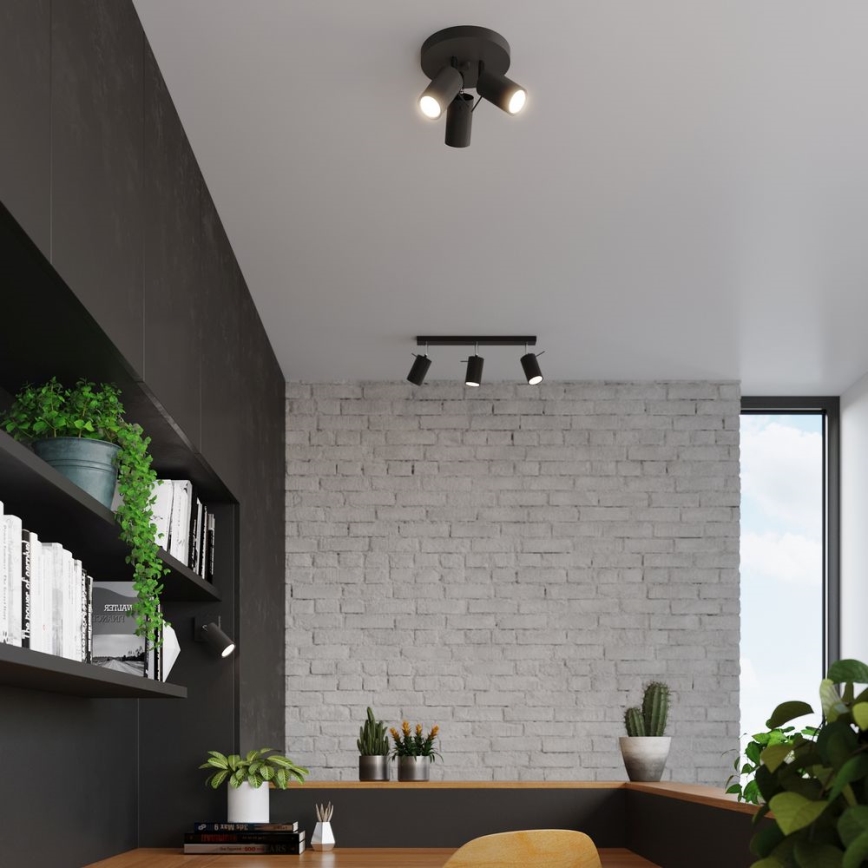 Akcentinis apšvietimas RING 3xGU10/10W/230V juoda