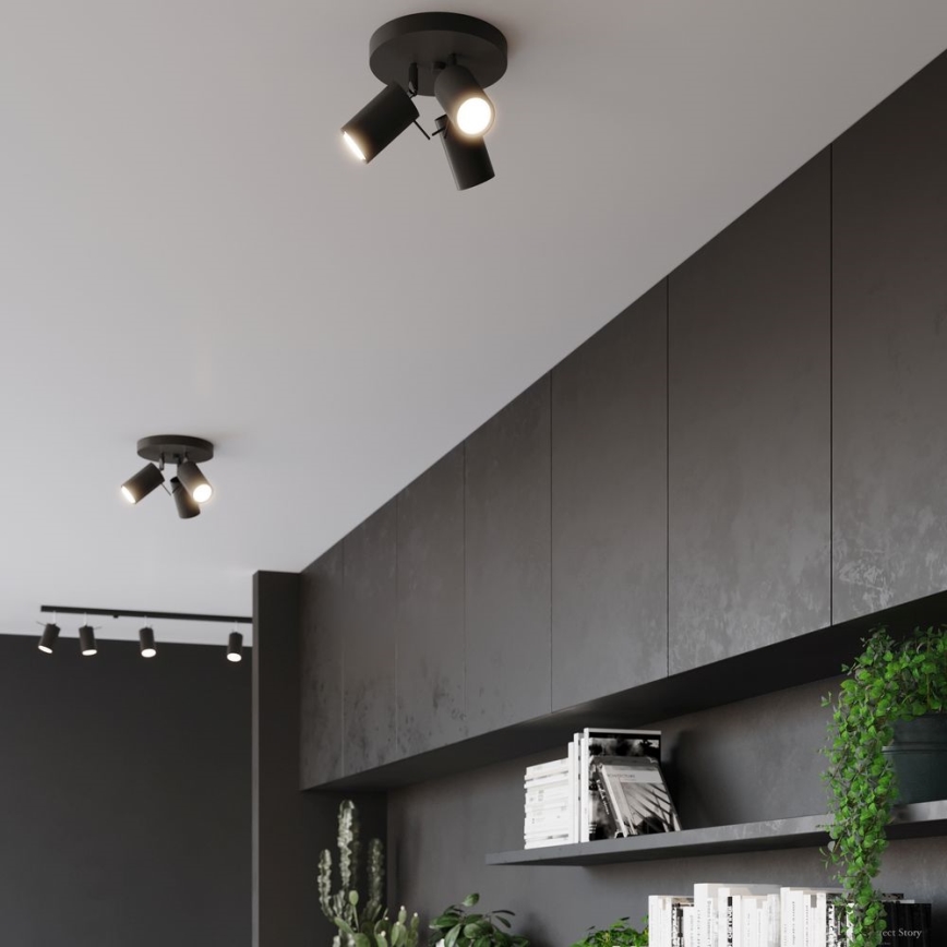 Akcentinis apšvietimas RING 3xGU10/10W/230V juoda