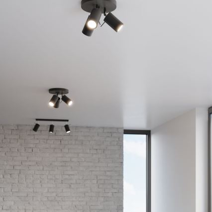 Akcentinis apšvietimas RING 3xGU10/10W/230V juoda
