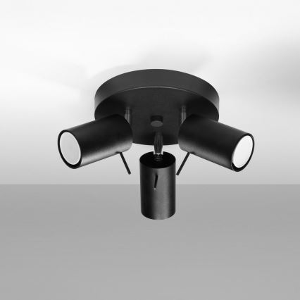 Akcentinis apšvietimas RING 3xGU10/10W/230V juoda