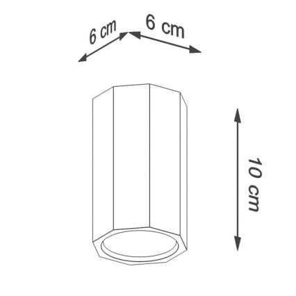 Akacentinis šviestuvas ZEKE 1xGU10/40W/230V 10 cm ąžuolas