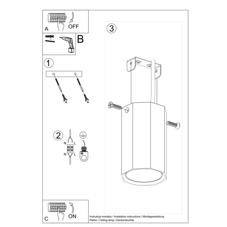 Akacentinis šviestuvas ZEKE 1xGU10/40W/230V 10 cm ąžuolas