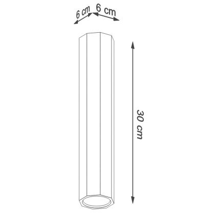 Akcentinis šviestuvas ZEKE 1xGU10/40W/230V 30 cm ąžuolas