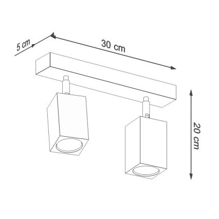 Akcentinis šviestuvas KEKE 2xGU10/40W/230V ąžuolas