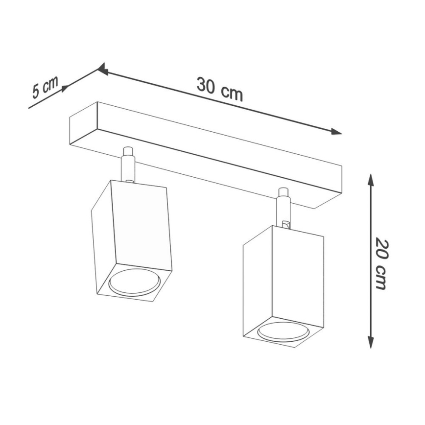 Akcentinis šviestuvas KEKE 2xGU10/40W/230V ąžuolas