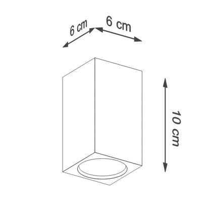 Akcentinis šviestuvas KEKE 1xGU10/40W/230V 10 cm ąžuolas