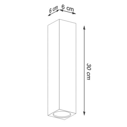 Akcentinis šviestuvas KEKE 1xGU10/40W/230V 30 cm ąžuolas