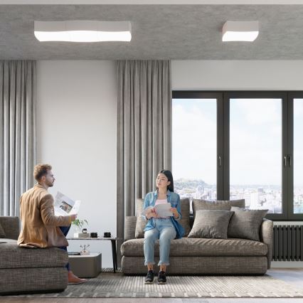 Lubinis šviestuvas SQUARE 2xE27/60W/230V baltas