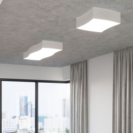 Lubinis šviestuvas SQUARE 2xE27/60W/230V baltas