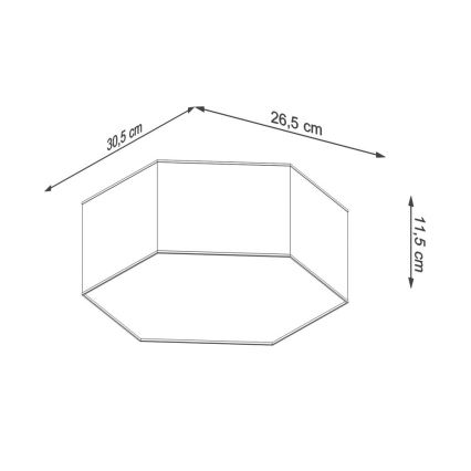 Lubinis šviestuvas SUNDE 2xE27/60W/230V 11,5 cm juodas