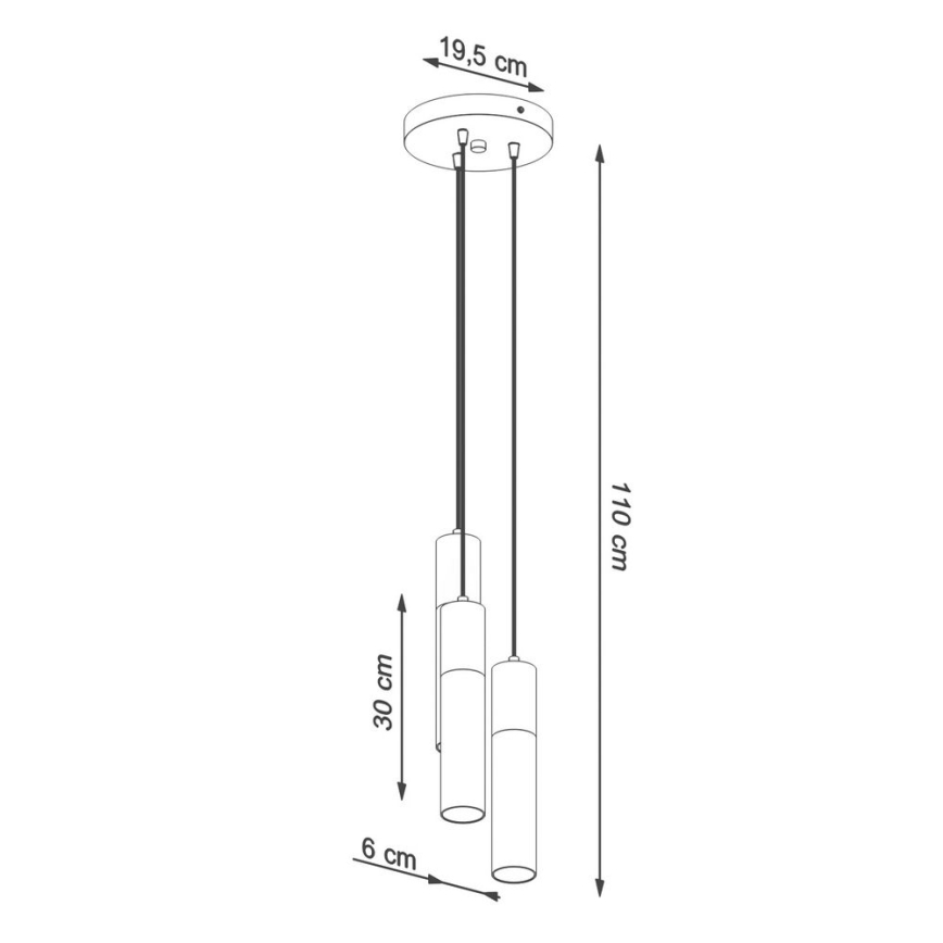 Pakabinamas sietynas BORGIO 3xGU10/40W/230V betonas/metalas baltas