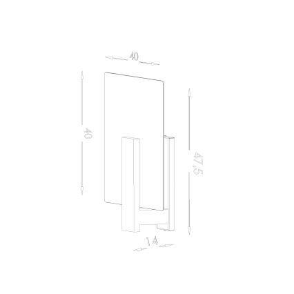 Lubinis šviestuvas LAPPO 2xE27/15W/230V baltas