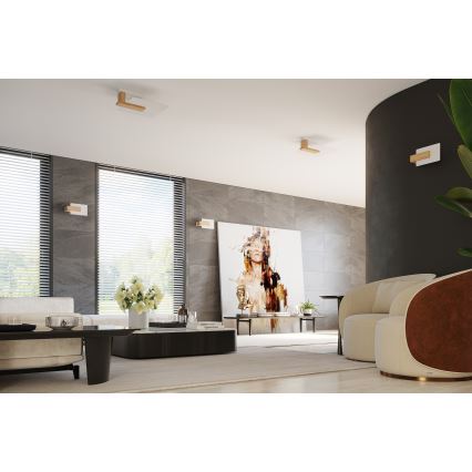 Lubinis šviestuvas LAPPO 2xE27/15W/230V smėlio spalvos