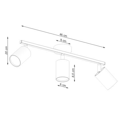 Akcentinis šviestuvas LEMMI 3xGU10/40W/230V baltas