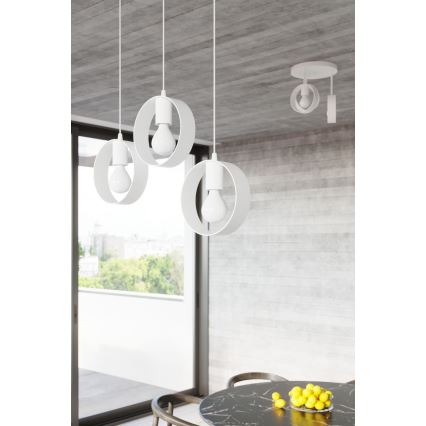 Pakabinamas sietynas TITRAN 1xE27/60W/230V baltas