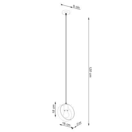 Pakabinamas sietynas TITRAN 1xE27/60W/230V baltas