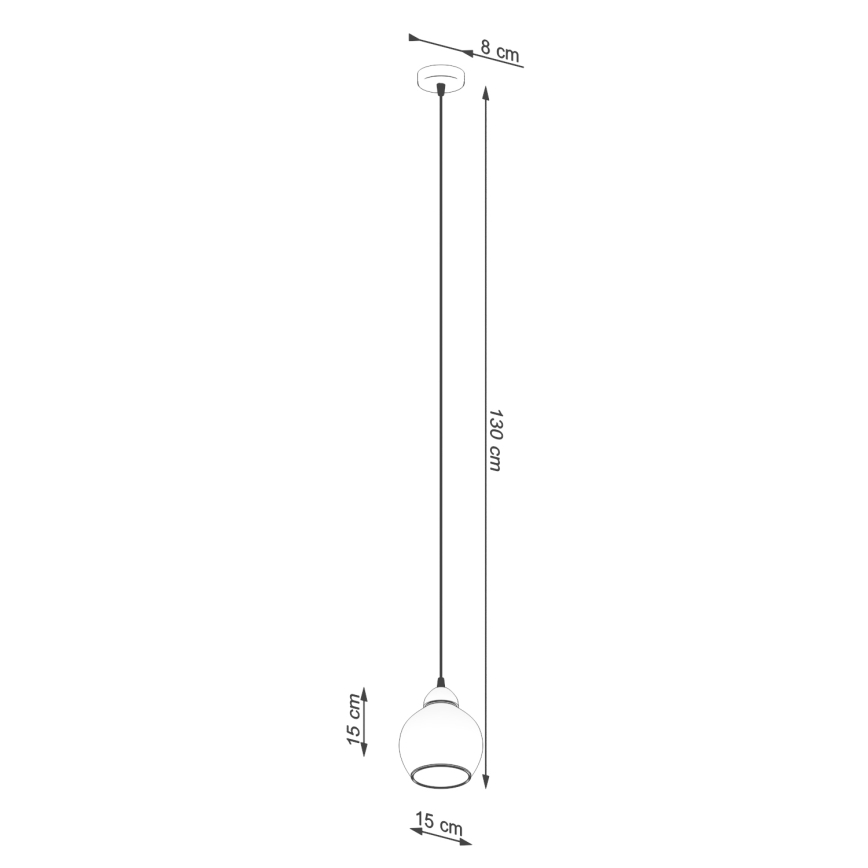 Pakabinamas sietynas ALINO 1xE27/60W/230V juodas