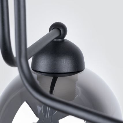 Sietynas ant stulpo FILLAN 3xE27/60W/230V juodas