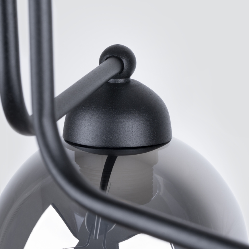 Sietynas ant stulpo FILLAN 3xE27/60W/230V juodas