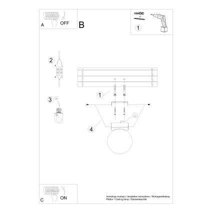 Lubinis šviestuvas YOLI 1xG9/12W/230V baltas