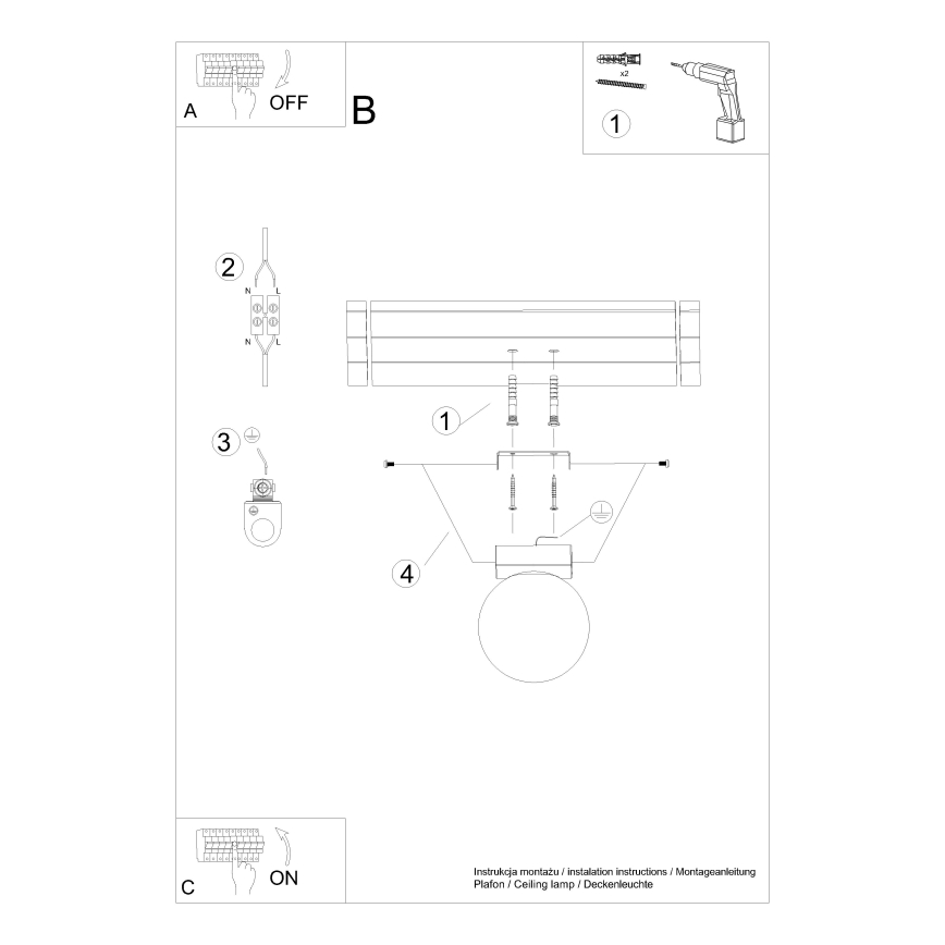Lubinis šviestuvas YOLI 1xG9/12W/230V baltas
