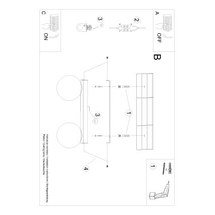 Lubinis šviestuvas YOLI 2xG9/12W/230V baltas