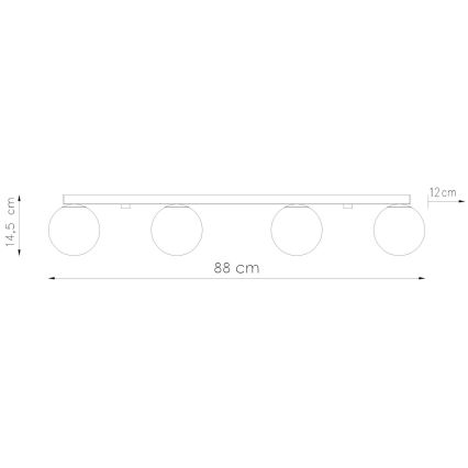 Lubinis šviestuvas YOLI 4xG9/12W/230V baltas