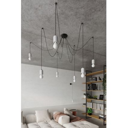 Pakabinamas sietynas NESO 7xE27/15W/230V voras betonas