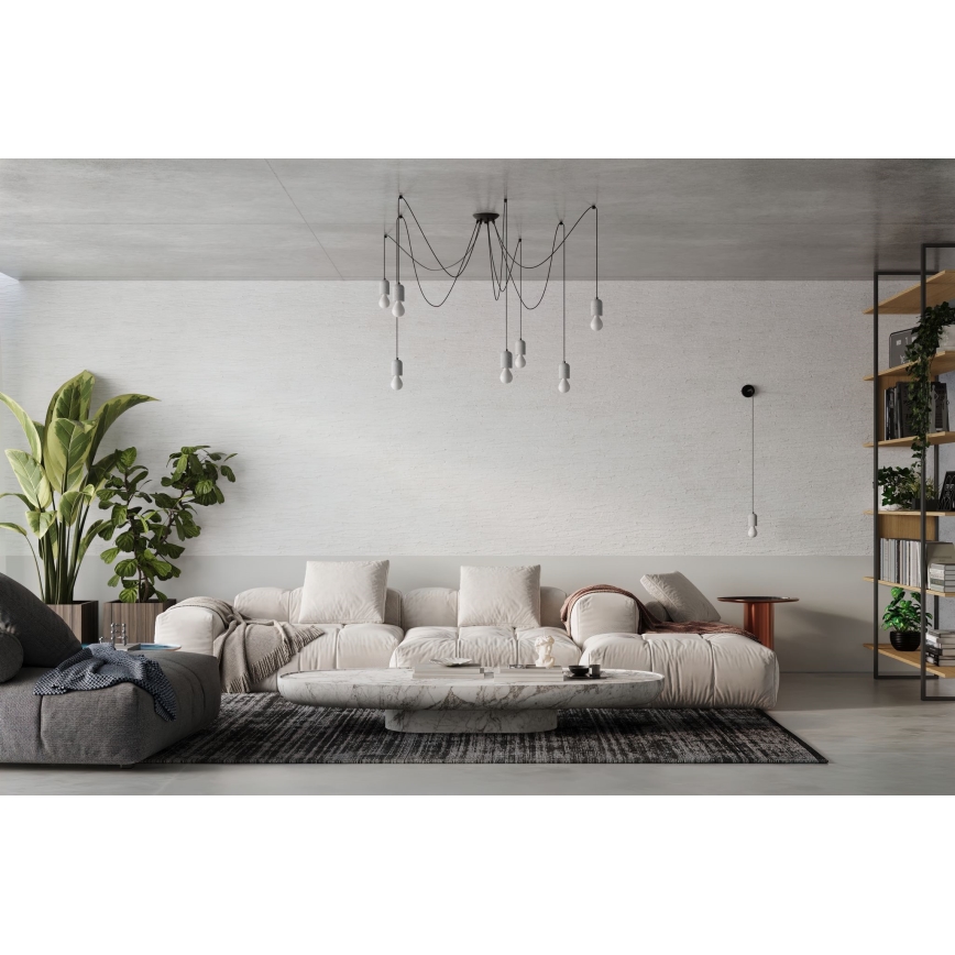 Pakabinamas sietynas NESO 7xE27/15W/230V voras betonas