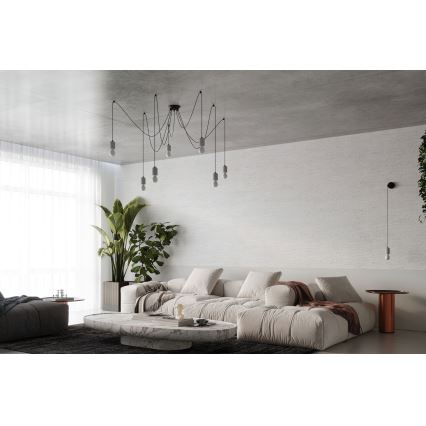 Pakabinamas sietynas NESO 7xE27/15W/230V voras betonas
