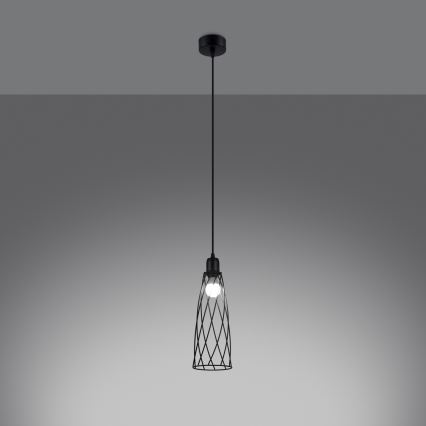 Pakabinamas sietynas SUBA 1xE27/15W/230V juoda