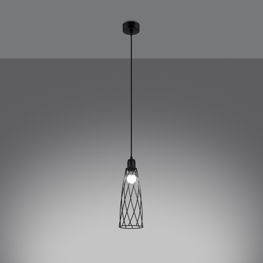 Pakabinamas sietynas SUBA 1xE27/15W/230V juoda
