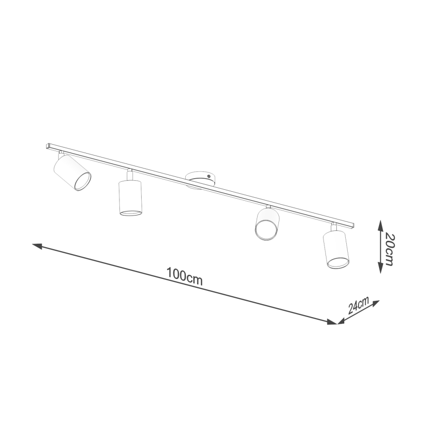 Akcentinis apšvietimas LEMMI 4xGU10/10W/230V juoda