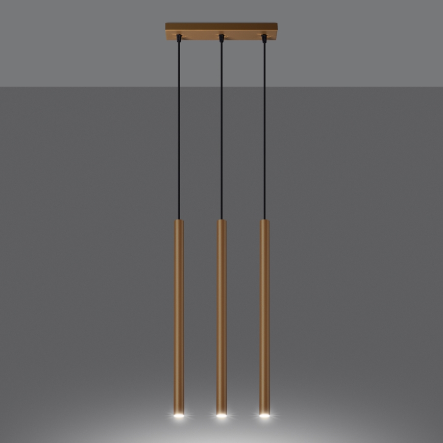 Pakabinamas sietynas PASTELO 3xG9/8W/230V auksas