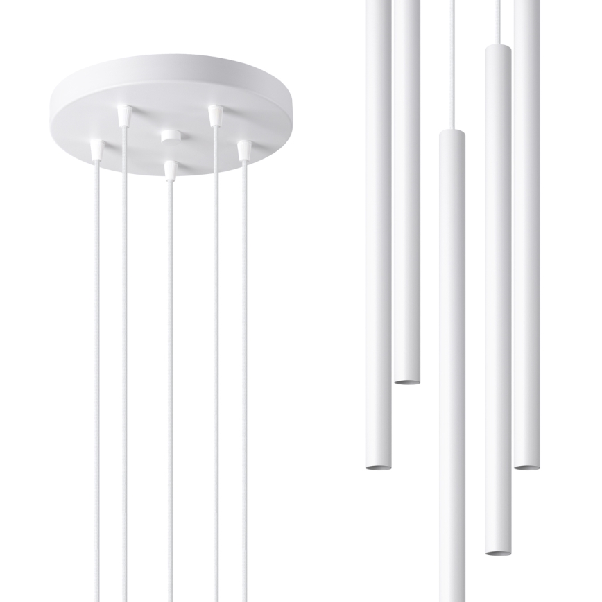 Pakabinamas sietynas PASTELO 5xG9/8W/230V balta