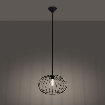 Pakabinamas sietynas TSUNO 1xE27/15W/230V juoda