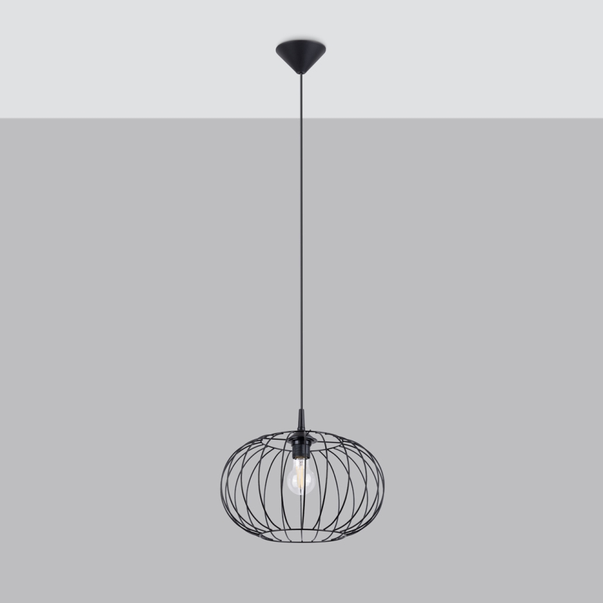 Pakabinamas sietynas TSUNO 1xE27/15W/230V juoda