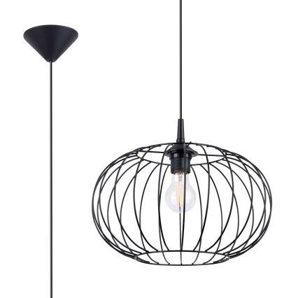 Pakabinamas sietynas TSUNO 1xE27/15W/230V juoda