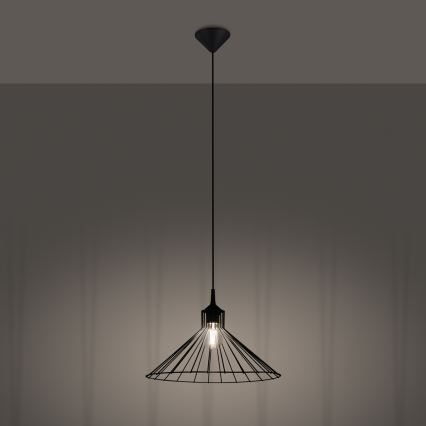 Pakabinamas sietynas EDA 1xE27/15W/230V juoda