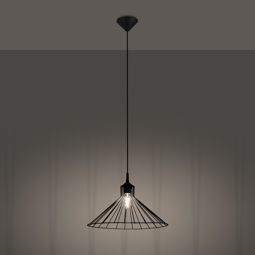 Pakabinamas sietynas EDA 1xE27/15W/230V juoda