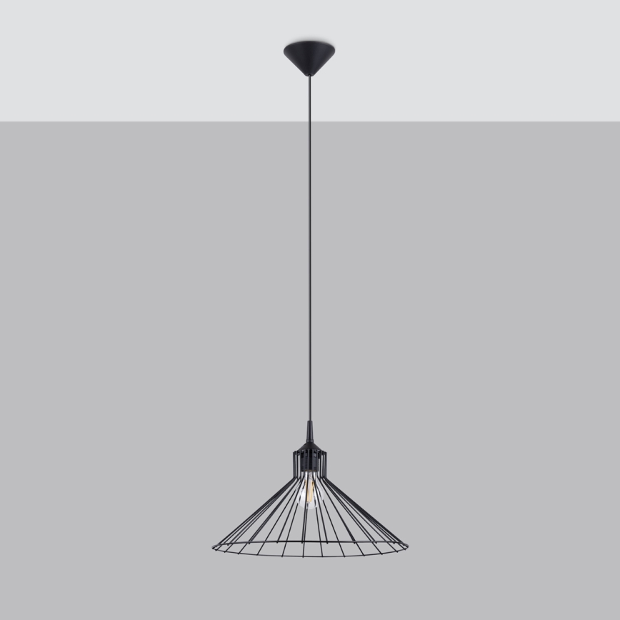 Pakabinamas sietynas EDA 1xE27/15W/230V juoda