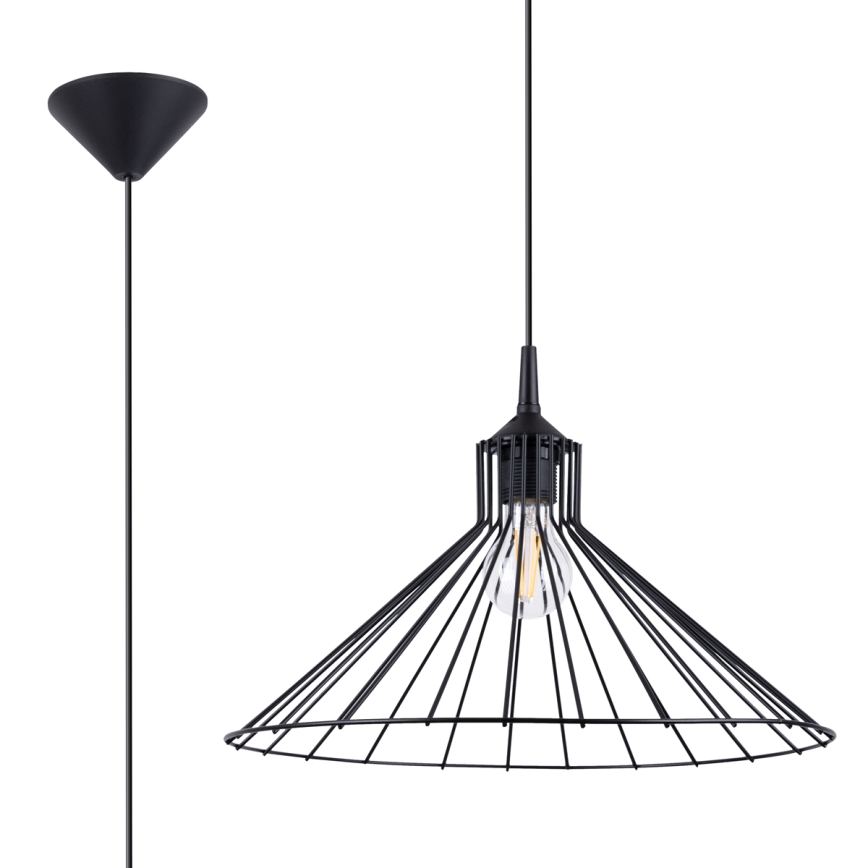 Pakabinamas sietynas EDA 1xE27/15W/230V juoda