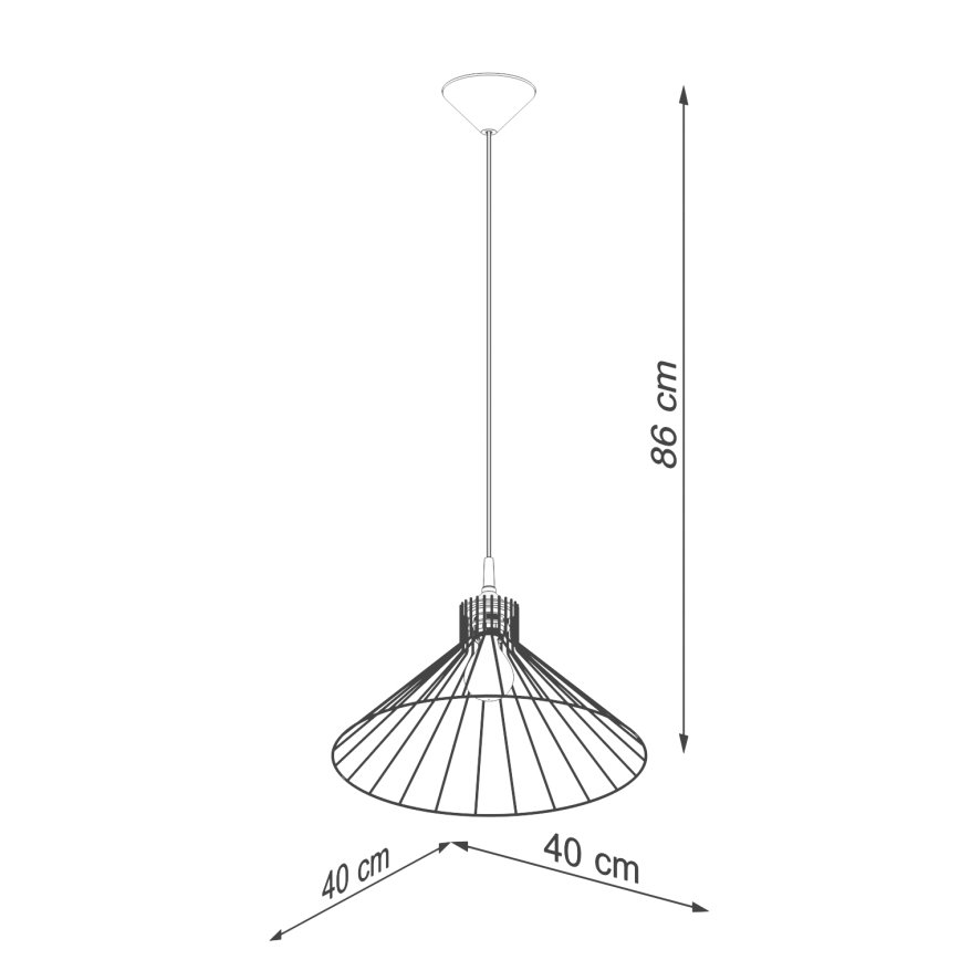 Pakabinamas sietynas EDA 1xE27/15W/230V juoda