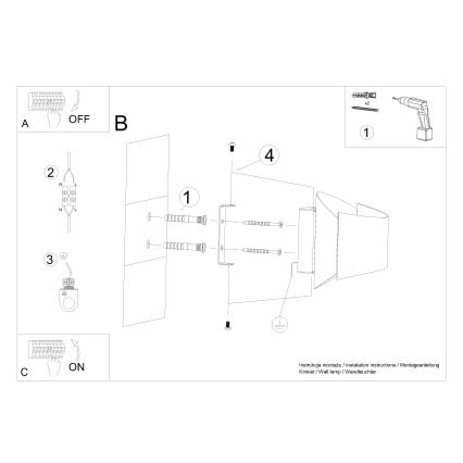 Sieninis šviestuvas TONI 1xG9/8W/230V juoda